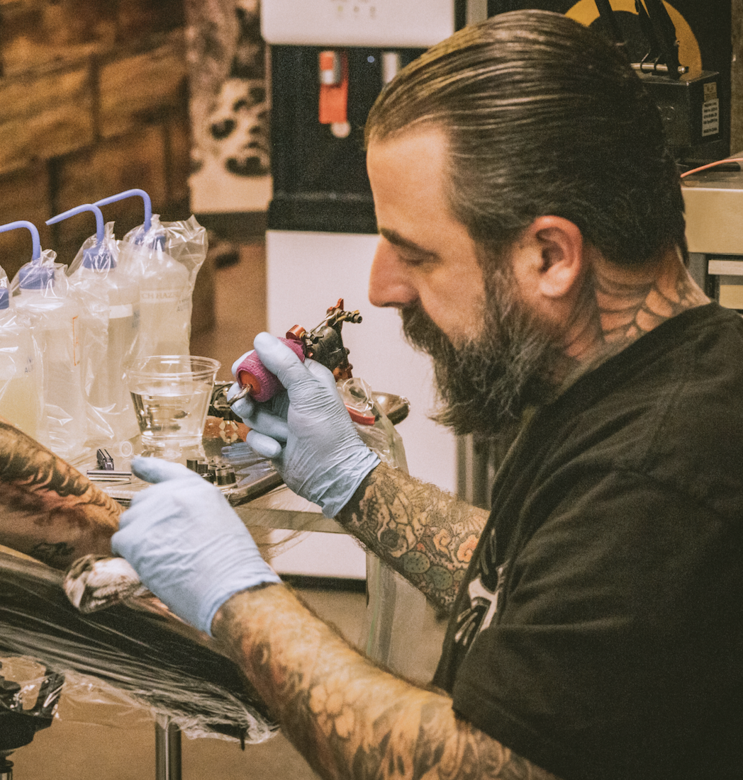 Inside Denver City Tattoo Club: an artist at work